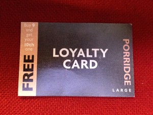 Porridge Loyalty Card